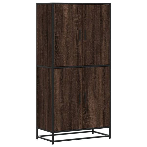 vidaXL Hoge kast 68x35x139 cm bewerkt hout bruin eikenkleurig