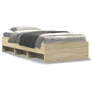 vidaXL Bedframe zonder matras hout sonoma eikenkleurig 90x190 cm