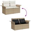 vidaXL Tuin Sofa Set met kussen met opslag 13 pcs Beige en Crème