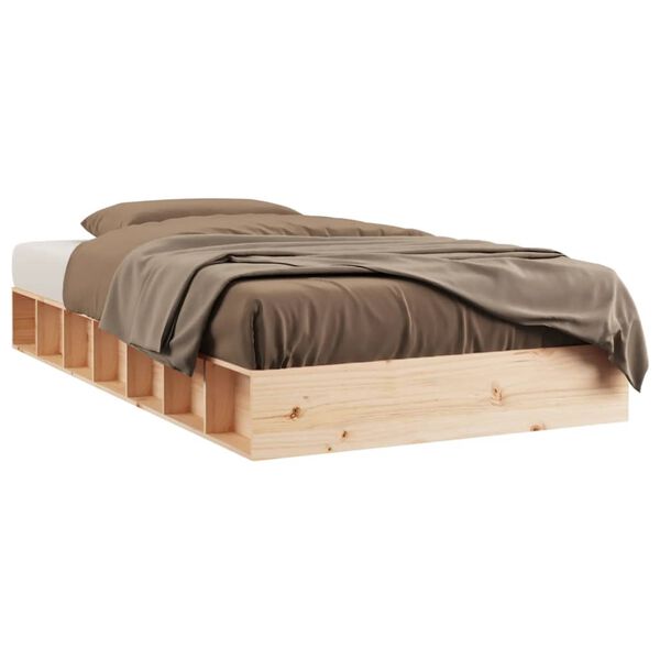 vidaXL Bedframe massief hout 120x190 cm