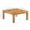 vidaXL Salontafel 80x80x40 cm massief mangohout