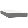 vidaXL Boxspring met matras en LED stof donkergrijs 90x190 cm