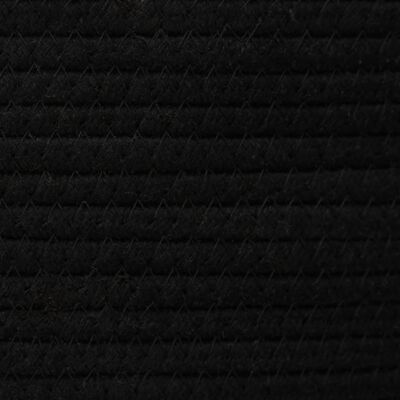 vidaXL Opbergmand met deksel Ø 37x50 cm katoen zwart en beige