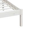 vidaXL Bedframe massief hout wit 135x190 cm