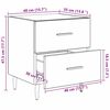 vidaXL Nachtkastje 2 pcs Artisan Eiken 40 x 35 x 47,5 cm Bewerkt hout