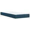 vidaXL Boxspring met matras fluweel blauw 100x200 cm