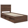 vidaXL Bedframe Bruin Eiken 75 x 190 cm Massief grenenhout