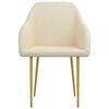 vidaXL Eetkamerstoelen 6 st fluweel cr&egrave;mekleurig