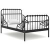 vidaXL Bedframe verlengbaar metaal zwart 80x130/200 cm