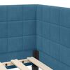 vidaXL Hoekbedframe met hoofdeinde Blauw 80 cm x 200 cm Fluweel