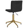 vidaXL Eetkamerstoelen draaibaar 4 st fluweel zwart