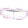 vidaXL Bedframe met LED-verlichting bewerkt hout zwart 90x190 cm