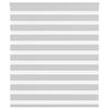 vidaXL Zebra rolgordijn 130x100 cm stofbreedte 125,9 cm lichtgrijs
