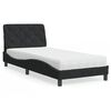 vidaXL Bed met matras fluweel zwart 90x200 cm