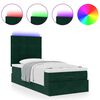 vidaXL Ottoman bed met matrassen en LED's 100x200cm fluweel