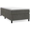 vidaXL Boxspring met matras fluweel donkergrijs 80x200 cm