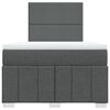 vidaXL Boxspring met matras stof donkergrijs 120x190 cm