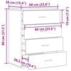 vidaXL Dressoir met lade Oudhout 60 x 39 x 80 cm Bewerkt hout