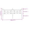 vidaXL Vervangend hoofdbord 193 cm metaal wit