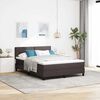 vidaXL Boxspringbed met matras Donkerbruin 140 x 200 cm Stof