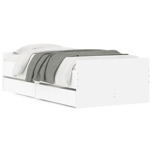 vidaXL Bedframe met lades wit 90x190 cm