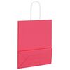 vidaXL Papieren zakken 250 st met hengsels 18x8x22 cm roze