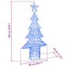 vidaXL Kerstboom met 240 LED Blauw 180 cm Acryl
