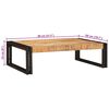 vidaXL Badkamerplank Bruin 80 x 50 x 23 cm Massief Ruw Mango Hout