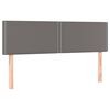 vidaXL Hoofdbord LED 144x5x78/88 cm kunstleer grijs