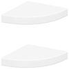 vidaXL Hoekschappen zwevend 2 st 25x25x3,8 cm MDF wit