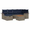 vidaXL Tuinbankenset 7 st Grijs poly rattan