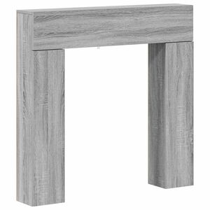 vidaXL Haardomlijsting Grijs Sonoma 102 x 18 x 100,5 cm Bewerkt hout