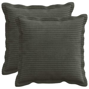 vidaXL Kussensloop 2 st HOUTEN Antraciet 30 x 30 cm corduroy
