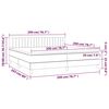 vidaXL Boxspring met matras stof lichtgrijs 200x200 cm
