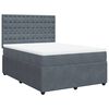 vidaXL Boxspring met matras fluweel donkergrijs 160x200 cm