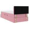 vidaXL Opbergbed met LED met matras met LED Roze 90 x 190 cm Fluweel