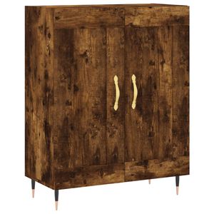 vidaXL Dressoir 69,5x34x90 cm bewerkt hout gerookt eikenkleurig
