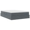 vidaXL Opbergbed met matras Donkergrijs 140 x 190 cm Fluweel