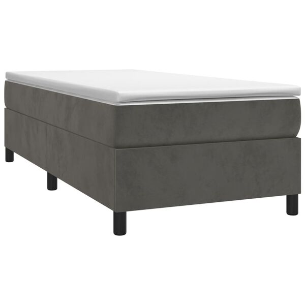 vidaXL Boxspring bed 80x200 cm fluweel donkergrijs