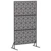 vidaXL Privacyscherm 100 x 50 x 180 cm Staal Zwart