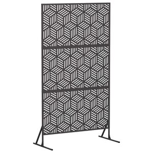 vidaXL Privacyscherm 100 x 50 x 180 cm Staal Zwart