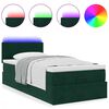 vidaXL Ottoman bed met matras en LED's 90x190cm fluweel donkergroen