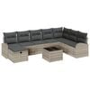 vidaXL Tuin Sofa Set 9 st Lichtgrijs poly rattan