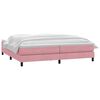 vidaXL Boxspring met matras fluweel roze 180x220 cm