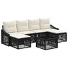 vidaXL Tuinbankenset 7 st Zwart poly rattan