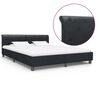 vidaXL Bedframe kunstleer zwart 160x200 cm