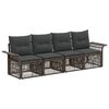 vidaXL Tuinbankenset 4 pcs Grijs poly rattan