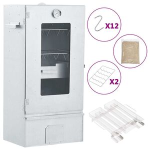 vidaXL BBQ-rookoven met koude rookgenerator gegalvaniseerd staal