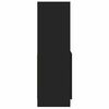 vidaXL Hoge kast 92x33x100 cm bewerkt hout zwart