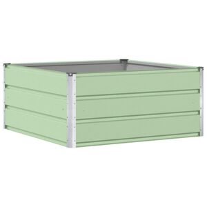 vidaXL Plantenbak Pastelgroen 100 x 100 x 45 cm Staal